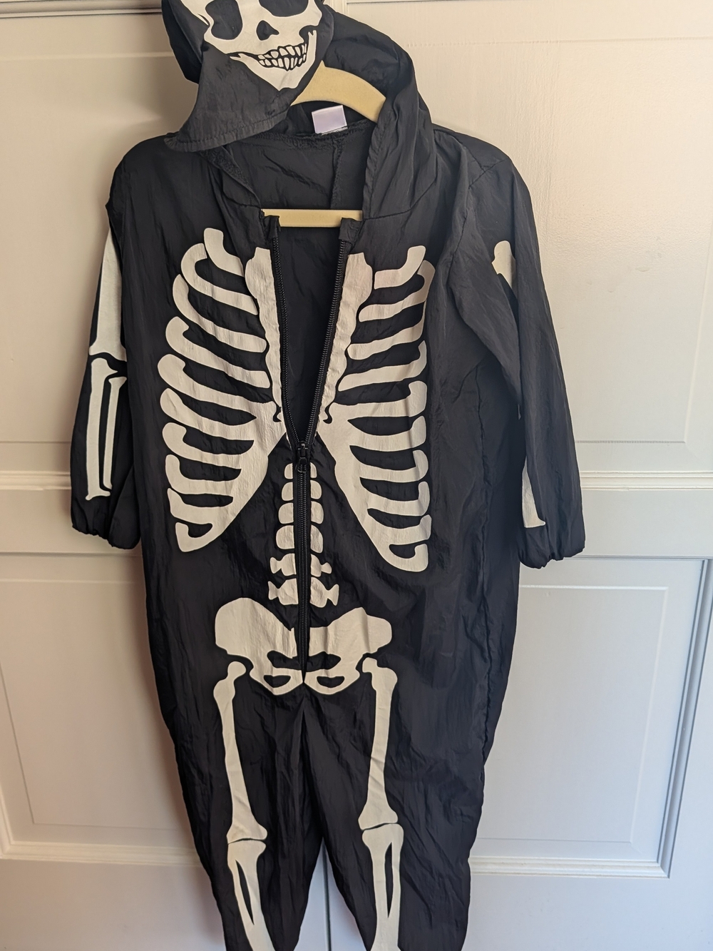 Zara kids Black Skeleton Hooded Costume - Classic Skeleton Jumpsuit